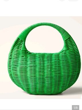Kate Spade X Target Green Wicker Crescent Bag NWT